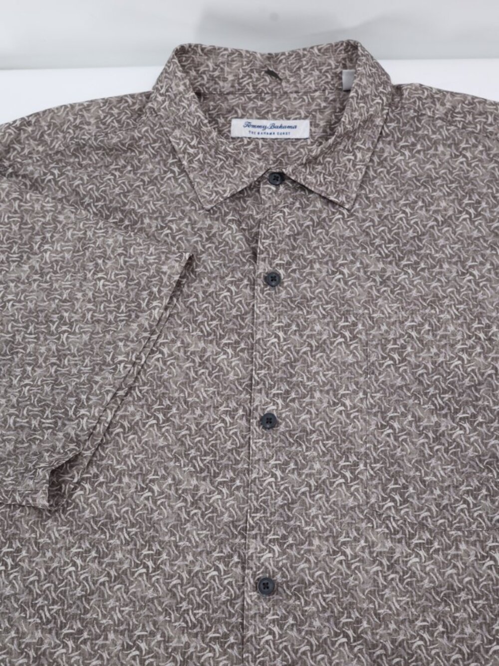 Tommy Bahama Shirt Men's XL The Bahama Coast IslandZone geometric golf stretch